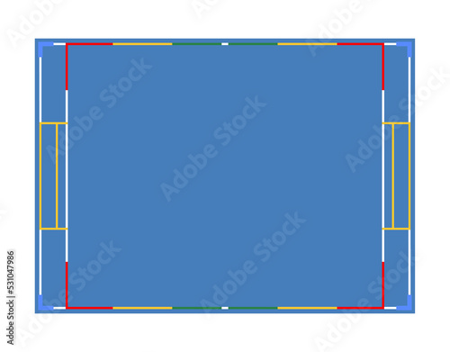 Water polo field pictogram vector illustration.