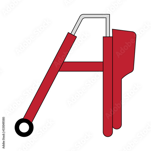 Volleyball referee stand pictogram vector illustration.
