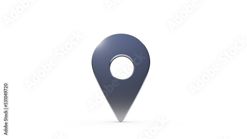 Location sign, 3d render illustration. You are here. Location symbol isolated on a white background closeup