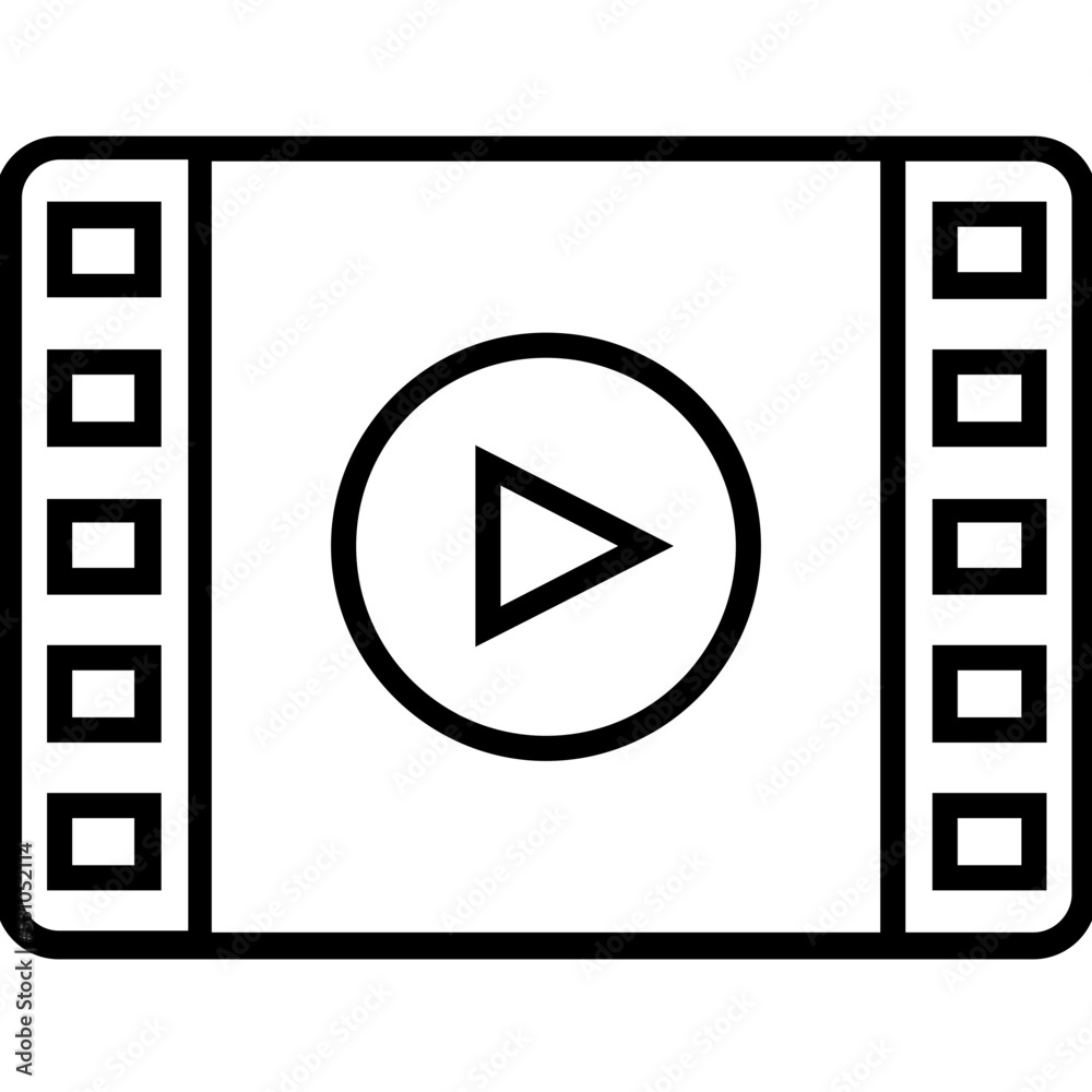 Video Marketing Line Vector Icon Video Marketing Line Vector Icon