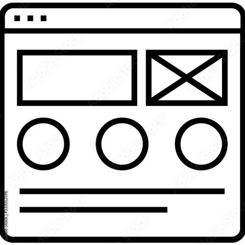 Wireframe Line Vector Icon 
