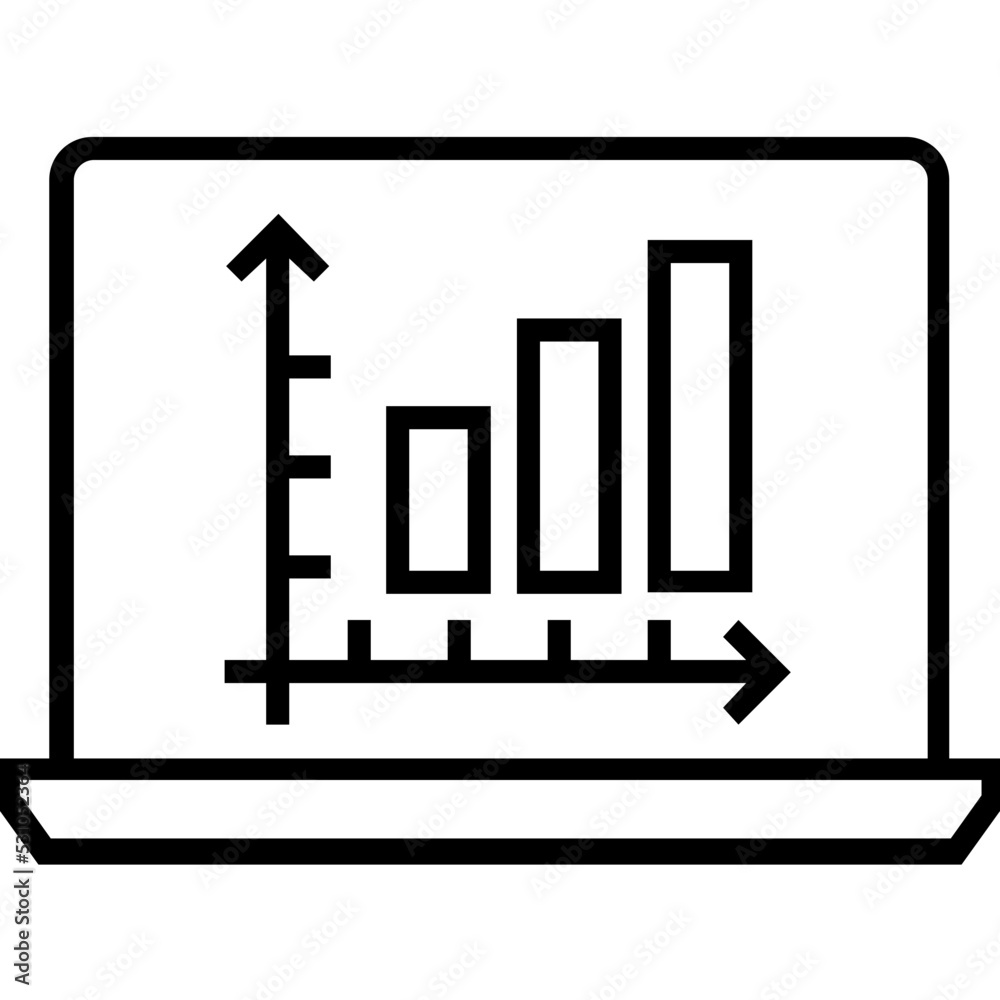 Web Analytics Line Vector Icon Web Analytics Line Vector Icon