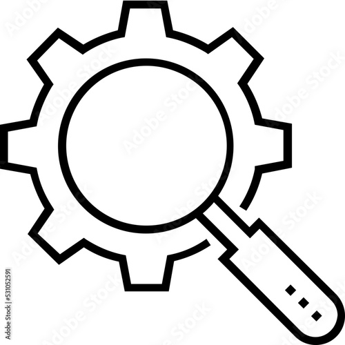 Search Engine Optimization Line Vector Icon 