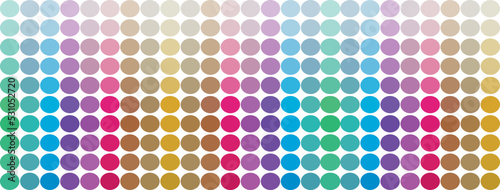 Color guide dots banner. Vector creative background illustration II.