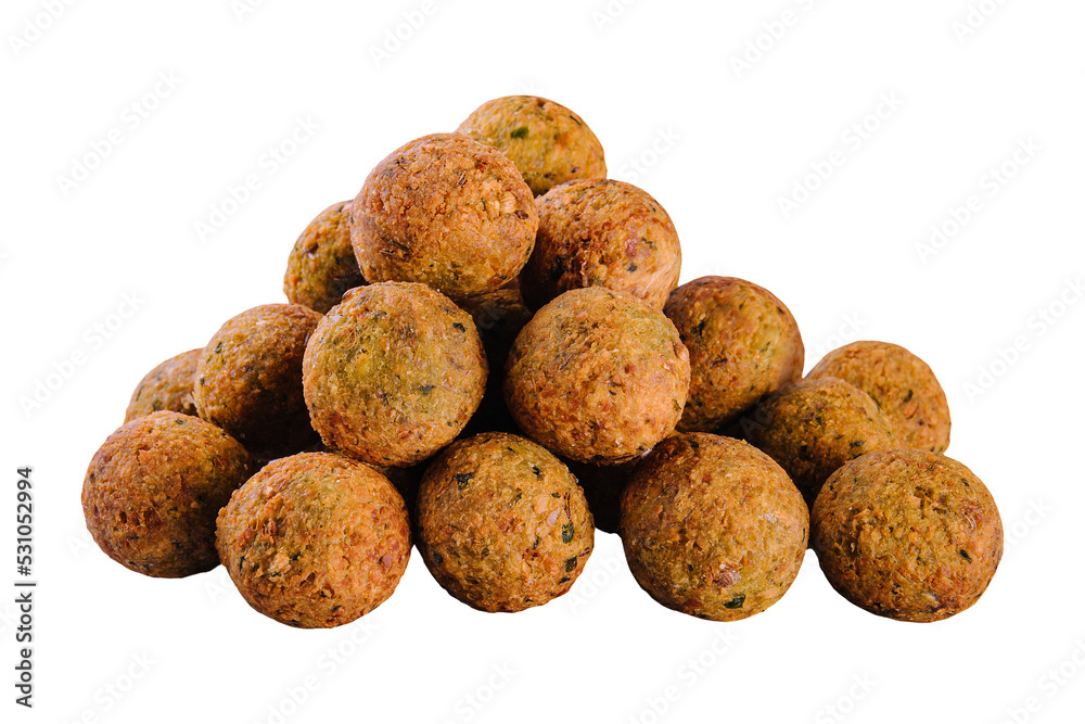 Vegetarian chickpeas falafel balls isolated on white Vegetarian chickpeas falafel balls isolated on white