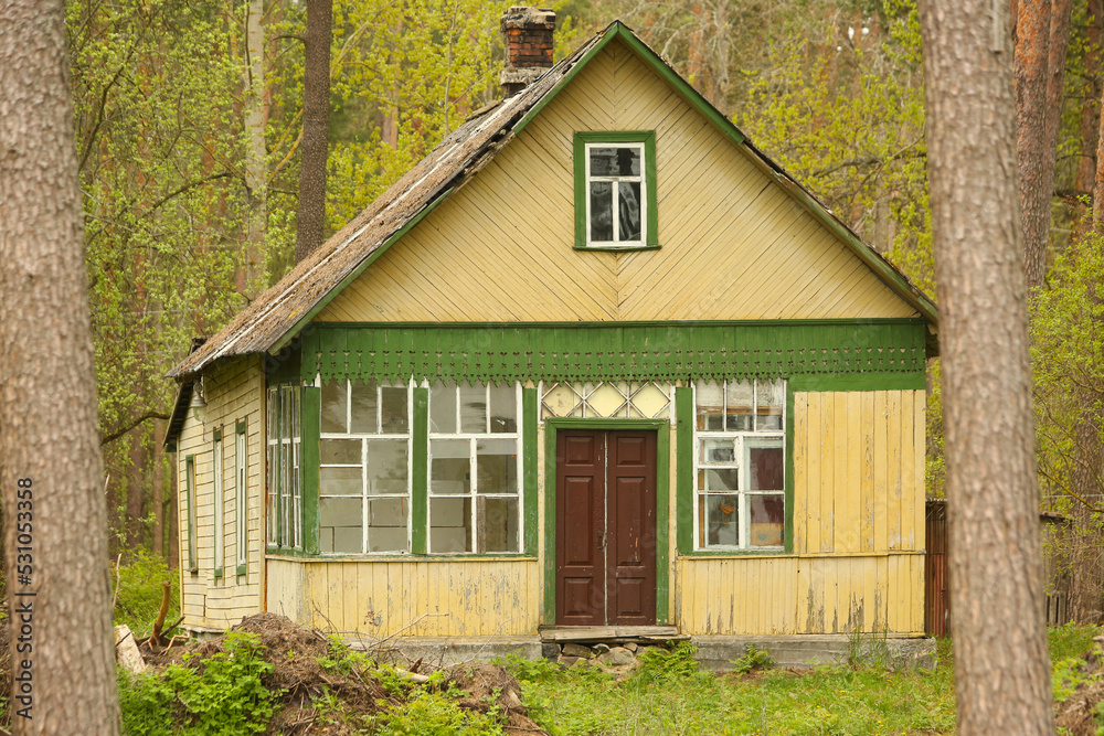 Old wooden house abandoned in the forest Old wooden house abandoned in the forest