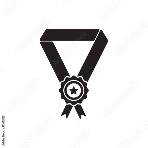 medal icon vector. symbol of victory medal, graduation, championship and more
