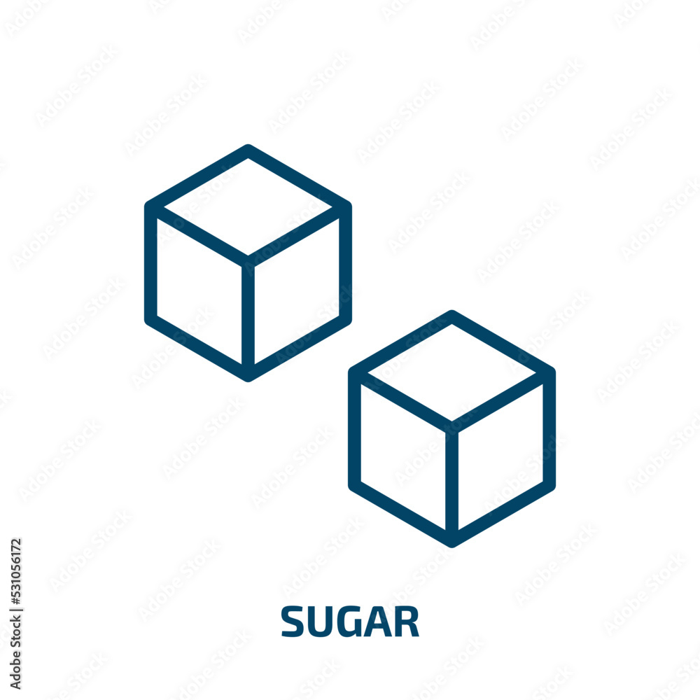 sugar icon from agriculture farming and gardening collection. Thin linear sugar, food, menu outline icon isolated on white background. Line vector sugar sign, symbol for web and mobile sugar icon from agriculture farming and gardening collection. Thin linear sugar, food, menu outline icon isolated on white background. Line vector sugar sign, symbol for web and mobile