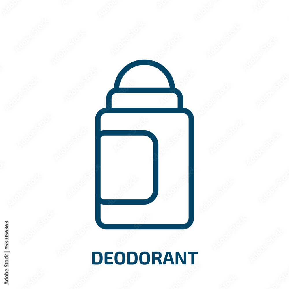 deodorant icon from beauty collection. Thin linear deodorant, perfume, glamour outline icon isolated on white background. Line vector deodorant sign, symbol for web and mobile deodorant icon from beauty collection. Thin linear deodorant, perfume, glamour outline icon isolated on white background. Line vector deodorant sign, symbol for web and mobile