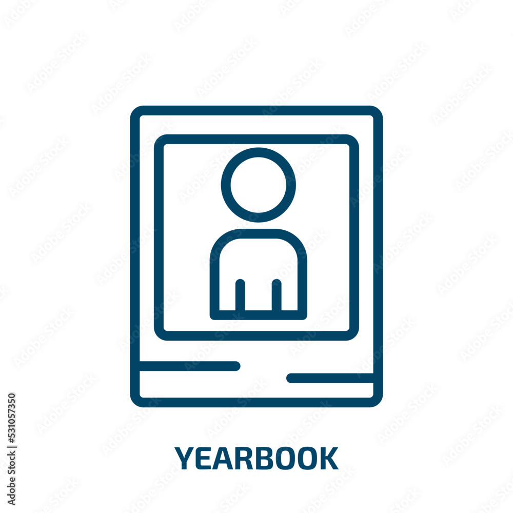 yearbook icon from general collection. Thin linear yearbook, eye, vision outline icon isolated on white background. Line vector yearbook sign, symbol for web and mobile yearbook icon from general collection. Thin linear yearbook, eye, vision outline icon isolated on white background. Line vector yearbook sign, symbol for web and mobile