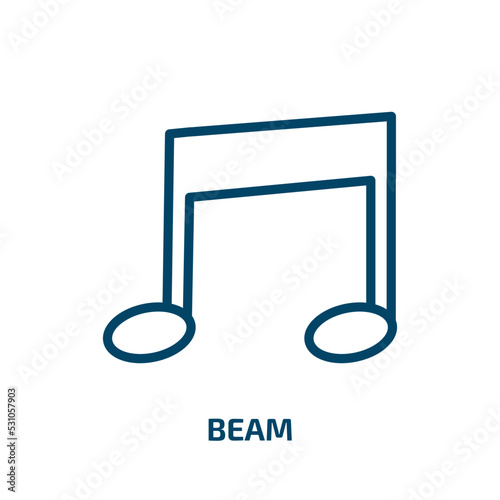 beam icon from music and media collection. Thin linear beam, equipment, business outline icon isolated on white background. Line vector beam sign, symbol for web and mobile