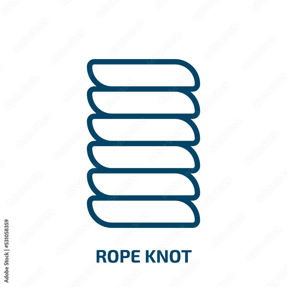 rope knot icon from nautical collection. Thin linear rope knot, knot, rope outline icon isolated on white background. Line vector rope knot sign, symbol for web and mobile rope knot icon from nautical collection. Thin linear rope knot, knot, rope outline icon isolated on white background. Line vector rope knot sign, symbol for web and mobile