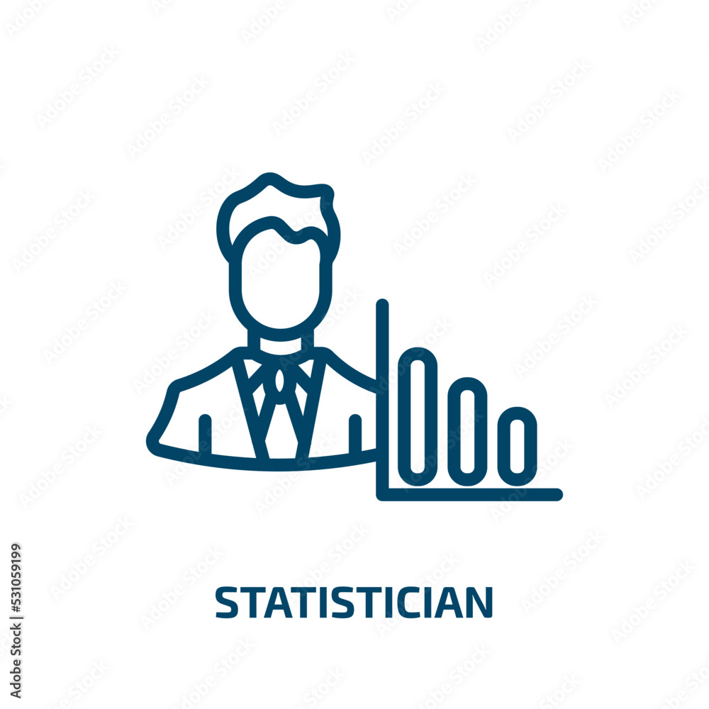 Foto statistician icon from professions collection