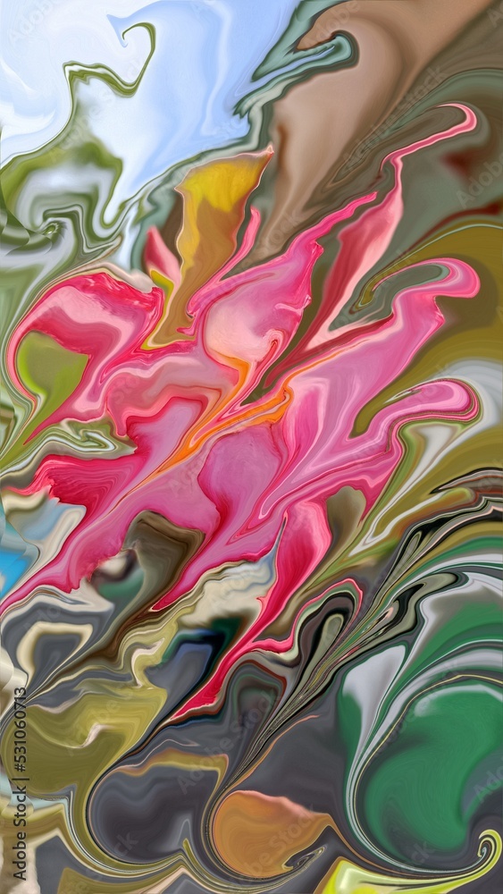 Liquify Abstract Pattern design. Soft colorful background, design for PC and Mobile applications.