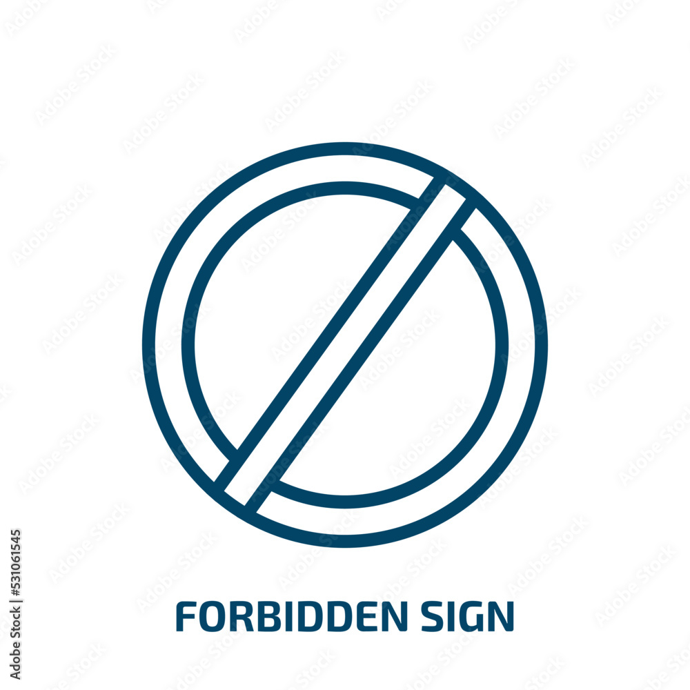 Forbidden sign, Stock vector