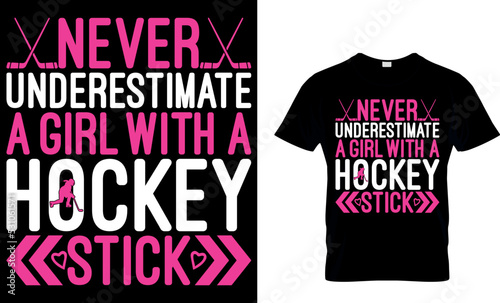 Ice hockey T-shirt design vector Graphic. Never underestimate an old man on the ice.
