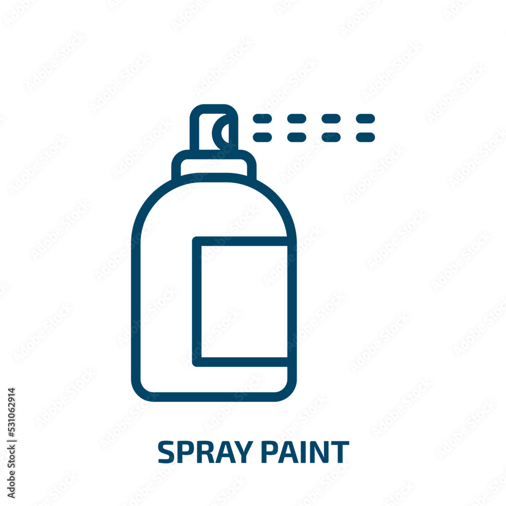 Obraz premium spray paint icon from user interface collection. Thin linear spray paint, paint, brush outline icon isolated on white background. Line vector spray paint sign, symbol for web and mobile