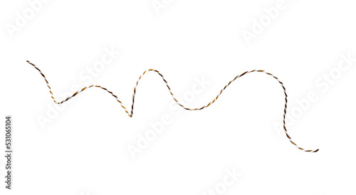 Christmas flaxen rope isolated png. element waves 