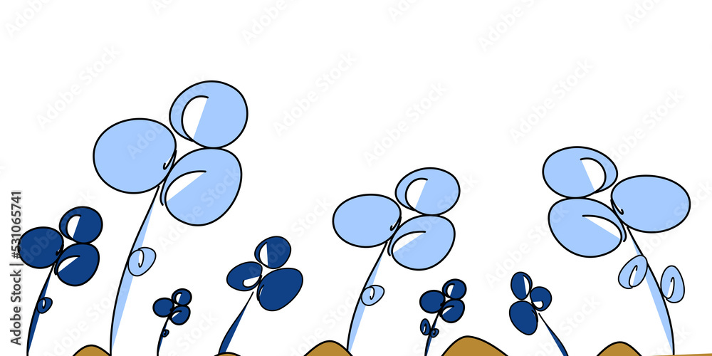 illustrazione con elementi a tema floreale su sfondo trasparente illustrazione con elementi a tema floreale su sfondo trasparente