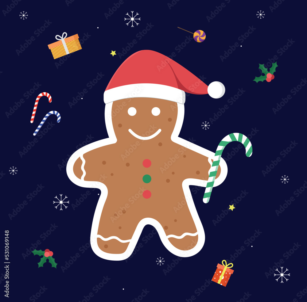 Fototapeta premium Bright and conceptual image for the New Year and Christmas. Vector illustration.