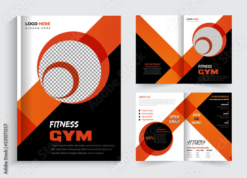 Gym Bifold Brochure Template