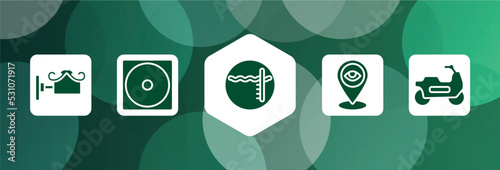 indications filled icon set isolated on abstract background. glyph icons such as decorative, dry low heat, pool depth, tracking, motorbike riding vector. can be used for web and mobile.