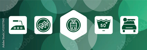 indications filled icon set isolated on abstract background. glyph icons such as iron high temperature, no shouting allowed, tram stop, 50 degrees medium agitation, car rental vector. can be used