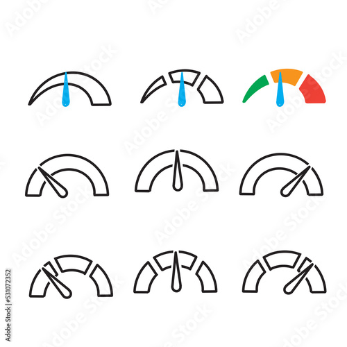 hand drawn doodle Speedometers illustration vector icon
