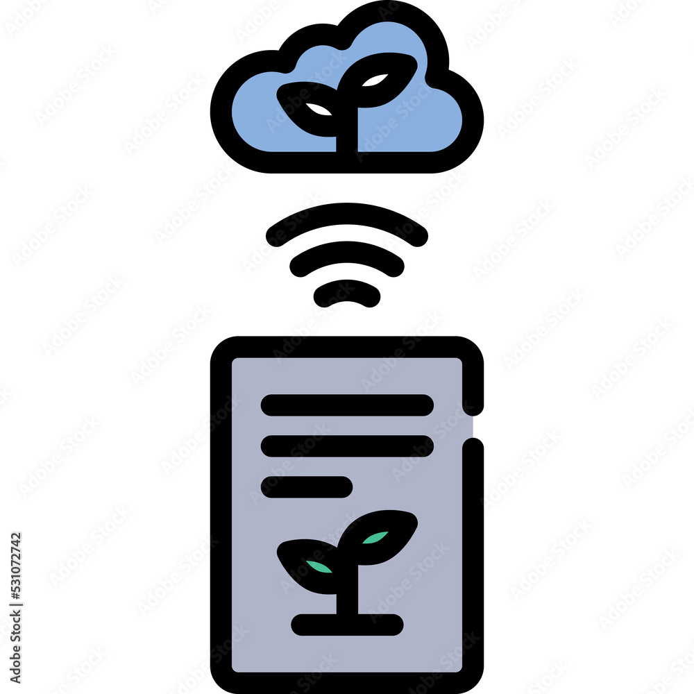 Cloud storage icon. Filled outline design.