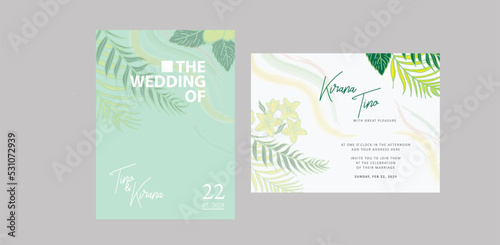 wedding invitation template flower background