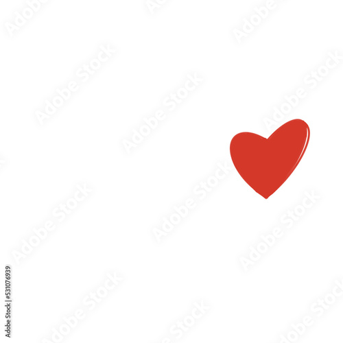 red line draw around red heart icon background, hand draw shape symbol love, design elements isolated for love wedding, woman, man, valentine day or mother day, copy text card