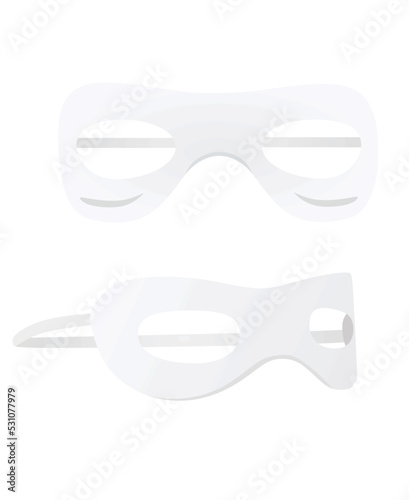 White eye mask. vector illustration