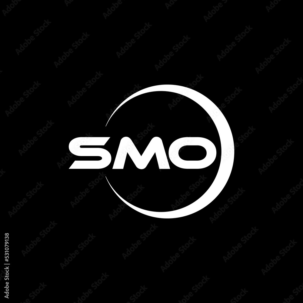 SMO letter logo design with black background in illustrator, cube logo, vector logo, modern alphabet font overlap style. calligraphy designs for logo, Poster, Invitation, etc. SMO letter logo design with black background in illustrator, cube logo, vector logo, modern alphabet font overlap style. calligraphy designs for logo, Poster, Invitation, etc.