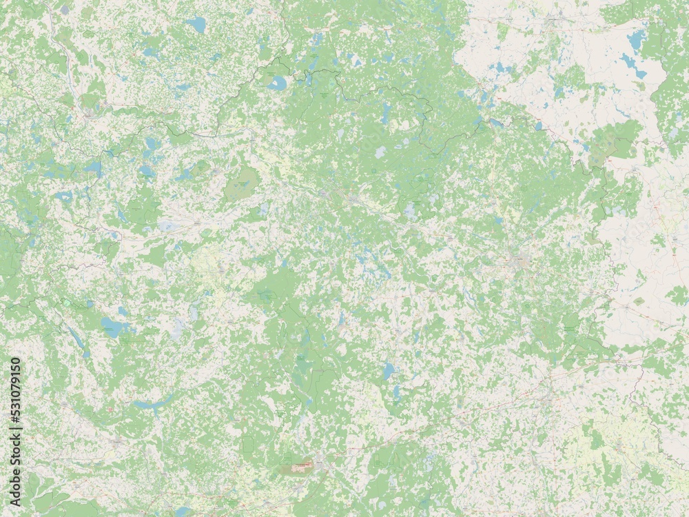 Obraz premium Vitsyebsk, Belarus. OSM. No legend