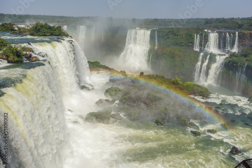magnificent Iguazu falls  in Brazil Argentina border. One of 7 Wonders of Nature
