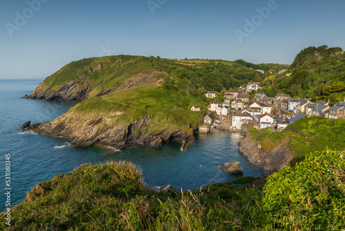 Pretty Portloe, a tiny Cornish harbour fishing village on the south coast of Cornwall, England