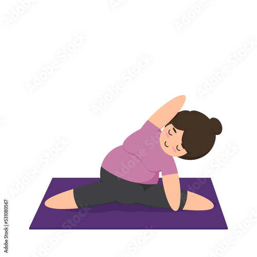 pregnant mom doing yoga
