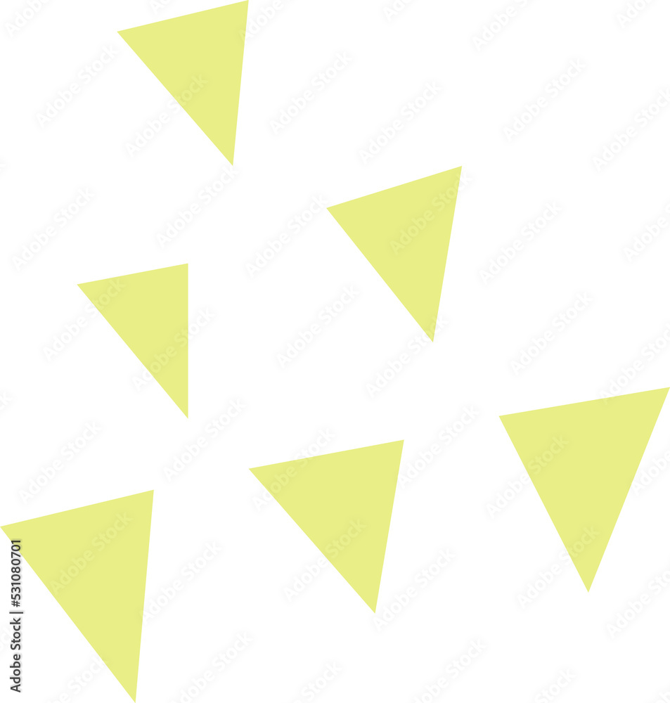 Triangles Design Element Isolated on Transparent Background