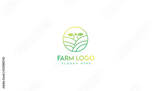 Farm Logo Design Template, Natural, Agriculture, Farming Logo Vector Template