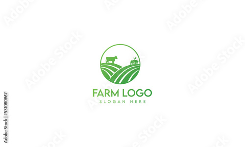 Farm Logo Design Template, Natural, Agriculture, Farming Logo Vector Template