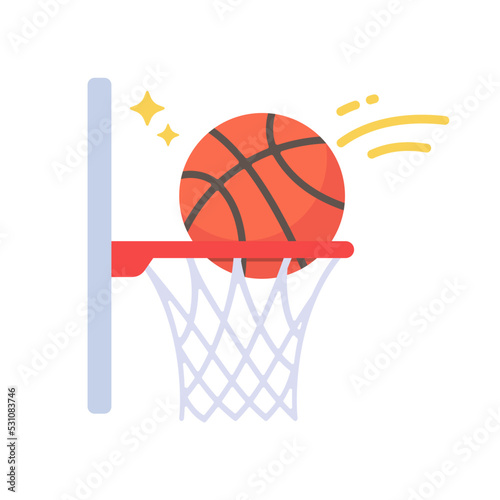 A basketball that is thrown into the basket in a sport © anuwat