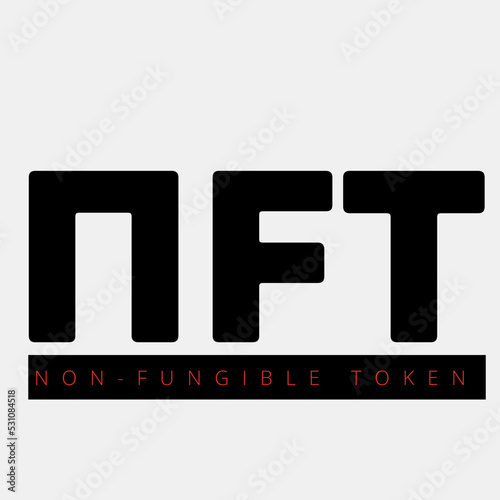 Non Fungible Token | NFT Icon | NFT Icon Vector Illustration
