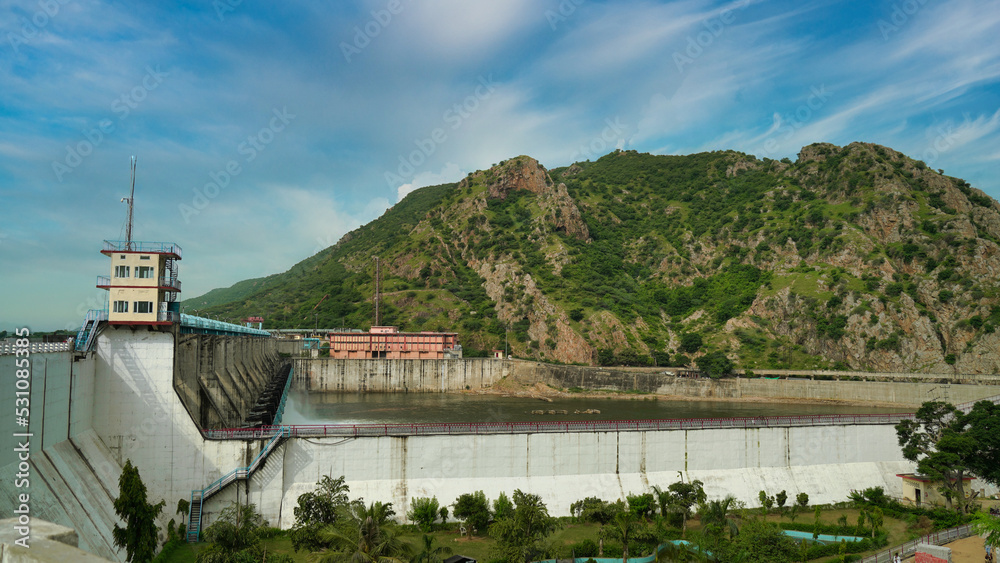 Bisalpur Dam is a gravity dam on the Banas River in Tonk district, Rajasthan, India. The excess capacity of the dam until spring-way overflows.
