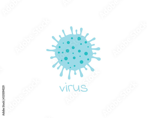 Simple cartoon virus logo