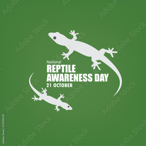 Vector illustration of National Reptile Awareness Day. Simple and elegant design