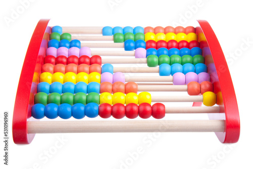 Wooden abacus, transparent background