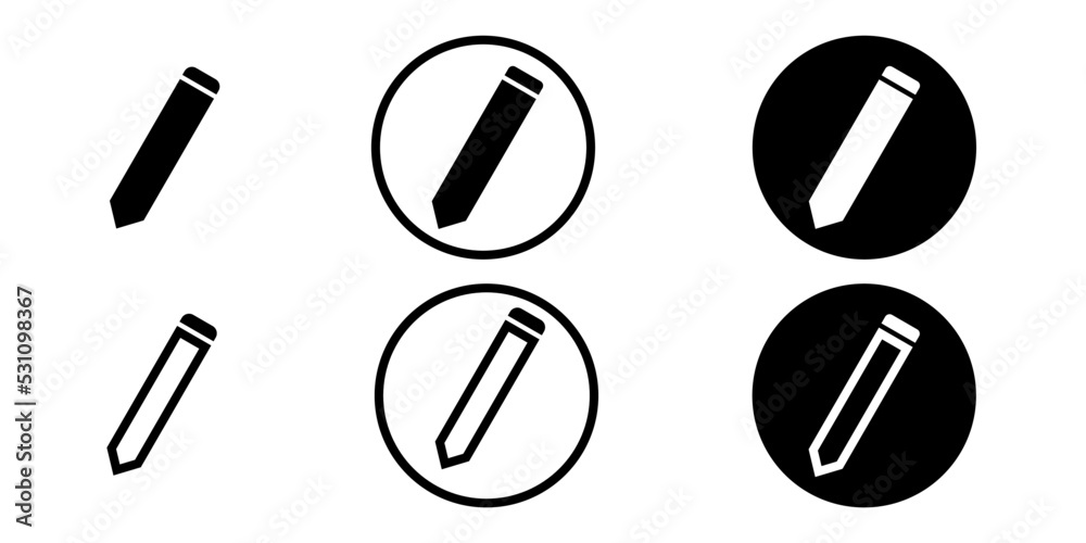 Pencil in flat design. Symbol pencil for logo. Web or app design.