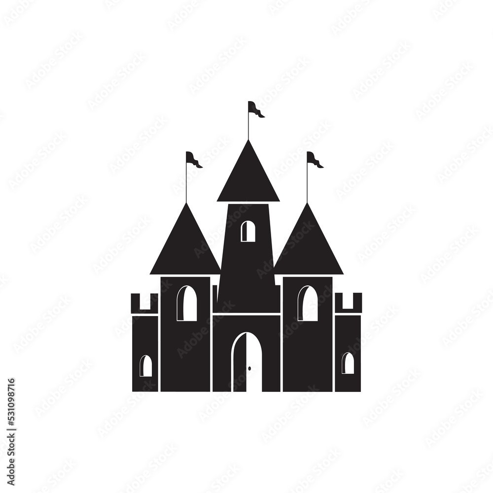 castle icon design vector illustration