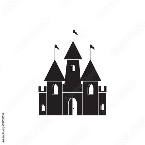 castle icon design vector illustration © rokhmatulloh