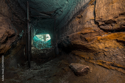 Explore a coal mine in the woods